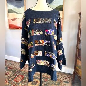 Theo Patchwork Colorful Tunic Top